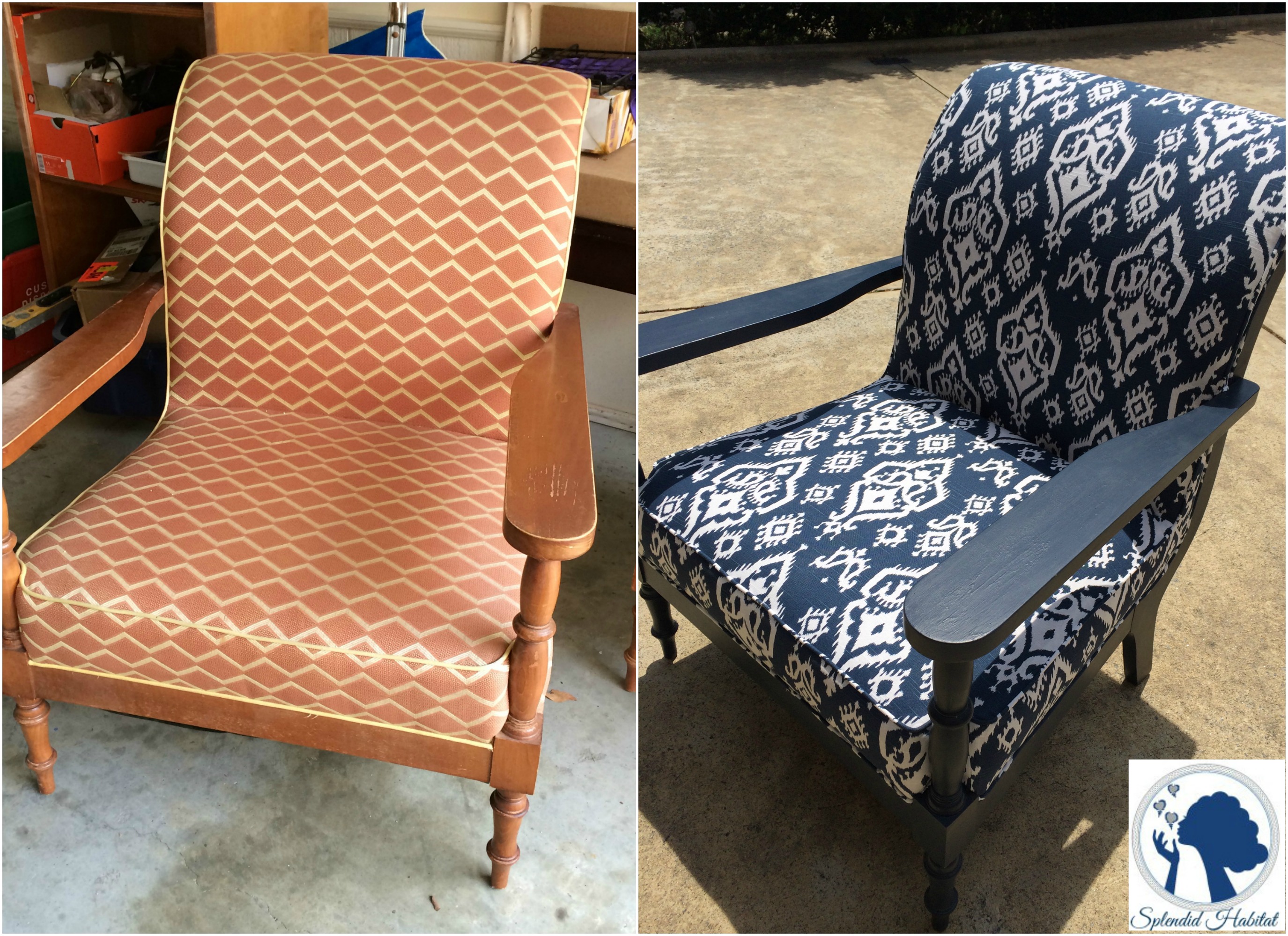 From Drab to Fab Lounge Chair Makeover