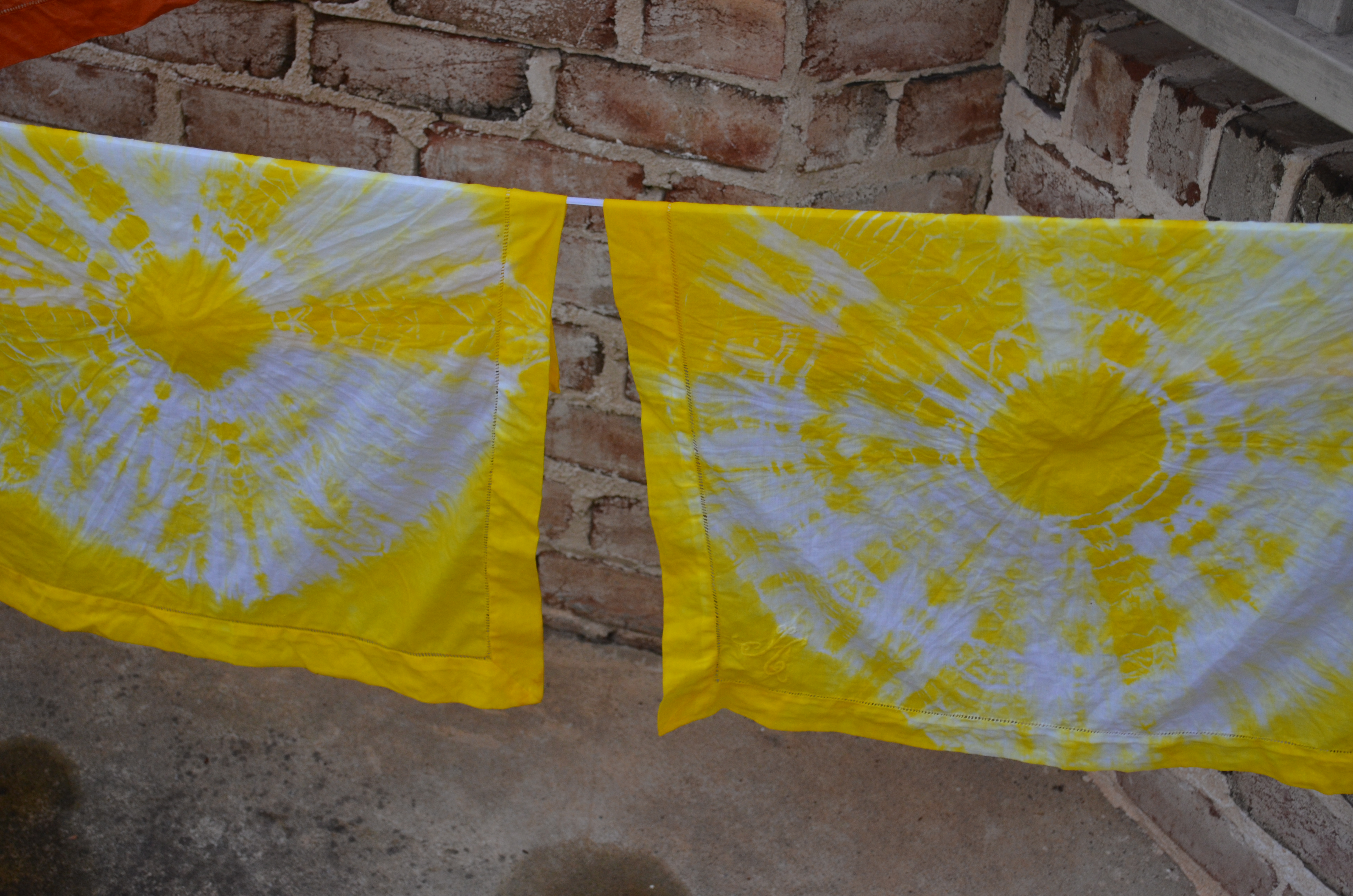 Natural turmeric tie dye