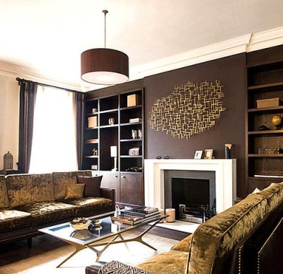 Chocolate walls living rm decors best - Splendid Habitat